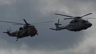 4K | NH-90 vs SEA KING | NEW meets OLD ,Rescue Demo at Sanicole Airshow 2015