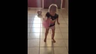 2 year old dribbling