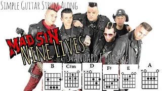 9 Lives, By Mad Sin. Guitar Chords and Lyrics video.