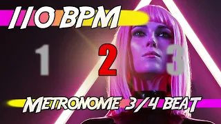 ✅ 110 BPM - 3/4 Metronome 🕰 Ten minutes of click track