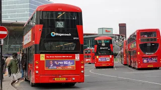London's Buses at Stratford bus station 28th January 2023