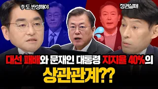[100분토론] 대선 패배와 문재인 대통령 지지율 40%의 상관관계?