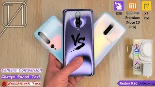 Redmi K30 vs Realme X2 Pro vs Xiaomi Mi Note 10 Pro