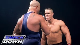 A debuting John Cena accepts Kurt Angle's open challenge: SmackDown, June 27, 2002