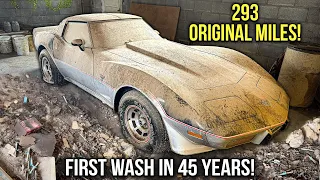 293 Original Miles: Corvette Pace Car BARN FIND | First Wash in 45 Years! | Satisfying Restoration