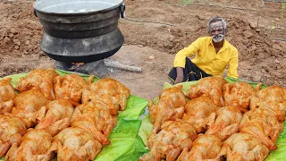 Inside BIRYANI !!! Chicken Biryani Prepared by my Daddy Arumugam / Village food factory