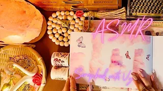 ASMR Scrapbooking Pink💖Theme 👑🏰 w. Fireplace Sounds✨