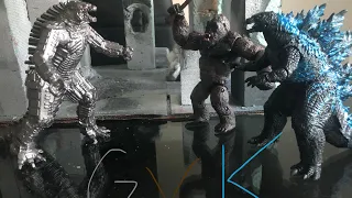 Godzilla vs kong, Godzilla and kong vs Mecha Godzilla, stop motion