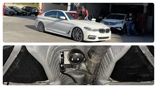 BMW G30 540i 3” exhaust cutout INSANE sounds