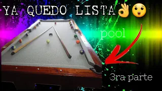 COMO HACER UNA MESA DE BILLAR POOL||3RA PARTE|| COMO BARNIZAR Y APLICAR PAÑO||TOMASVB