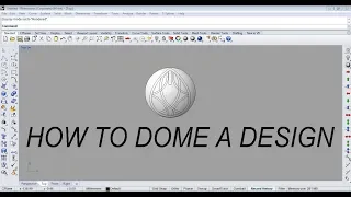 How to dome a design in rhino software || Dome command || CAD 2019-2020