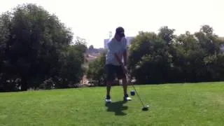 The Happy Gilmore swing works