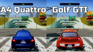 NFS Most Wanted: Audi A4 3.2 FSI Quattro vs Volkswagen Golf GTI - Drag Race