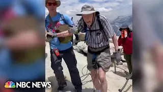 Watch: 93-year-old man hikes to summit of Yosemite’s half dome