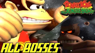 Donkey Kong Jungle Beat - ALL Bosses (NO DAMAGE)