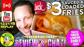 Jack In The Box® | Triple Cheese & Bacon Curly Fries | Livestream Replay 12.21.18 🕵️💬🎙️