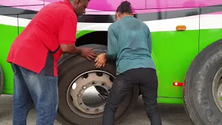 Bus Tire Changing on the go!