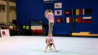 Gymnastics - FIG Acro World Cup Maia 2012 -  BLR WP Balance Mikhnevich Yanusik