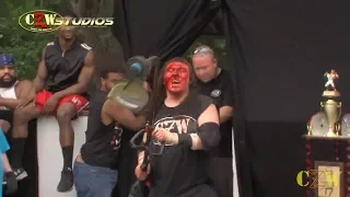 CZW Tournament of Death 17 | Jimmy Lloyd slices up RSP with a weed wacker
