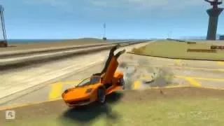 GTA 4 - Аварии, трюки и падения (Stunts and Crashes) #12