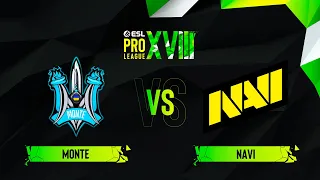 Monte vs. NaVi - Map 2 [Mirage] - ESL Pro League Season 18 - Semi-final