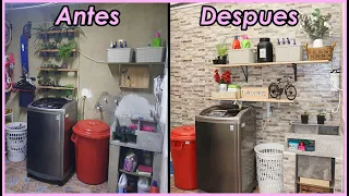 Renovación DE LAVANDERIA🧼 🧺como hacer una RENOVACION del  PATIO DE ROPA con poco dinero🧹  🧺