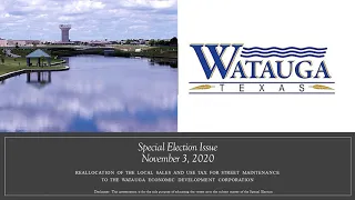 Special Election Issue - November 3, 2020 (Sales Tax Reallocation) - Updated