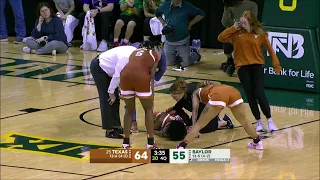 HEARTBREAKING, All-American Rori Harmon IN TEARS After Injuring Knee | #25 Texas Longhorns vs Baylor