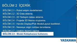 MotoSim EG-VRC - Model kütüphanesi kullanımı | Model library usage (No:2.8)