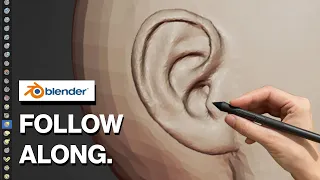 How To Sculpt Ears in Blender | Follow Along Tutorial