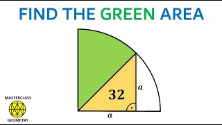 area of a sector of a circle | isosceles triangle | area triangle | Masterclass Geometry