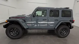 2024 JEEP WRANGLER 4 DOOR RUBICON X ANVIL GRAY CLEARCOAT 4K WALKAROUND 24J325