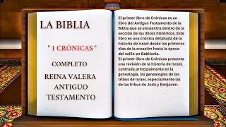 ORIGINAL: LA BIBLIA PRIMER LIBRO DE " 1 CRÓNICAS " COMPLETO REINA VALERA ANTIGUO TESTAMENTO