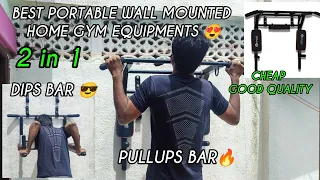 Best gym equipments for home exercise portable wall mounted pullups dips bar for upper body strength