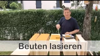 Bienen Beuten lasieren mit Pigrol