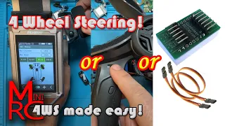 SCX24 - 4 Wheel Steering Made Easy! Use Your Stock Remote To Steer the Rear! 4WS!