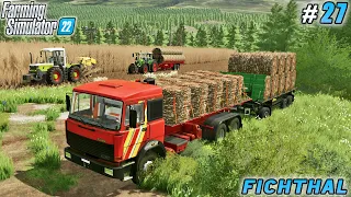 Poplar Chip Production: 178 Bales and Storage Construction | Fichthal V2 Farm | FS 22 | Timelapse#27