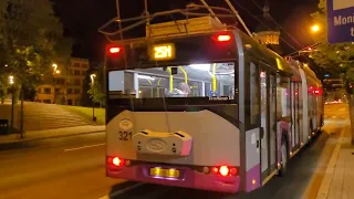 Cluj Napoca: piaţa Ştefan cel Mare. Trolleybus nr. 321, route 25N