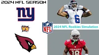 New York Giants vs Arizona Cardinals - Malik Nabers vs Marvin Harrison Jr. - Madden 24 Simulation