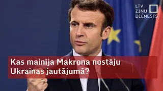 No dūjas par vanagu: Makrona pārvērtības Ukrainas kara jautājumā