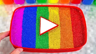 Satisfying Video l Mixing All My Slime Smoothie in Rainbow YouTube Slime Pool ASMR RainbowToyTocToc