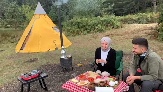 SAKARYA KARAGÖL YAYLASI KAMPIMIZ | KUZİNELİ SOBAMIZLA KAHVALTI