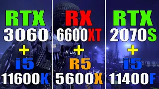 RTX 3060 + i5 11600K vs RX 6600XT + R5 5600X vs RTX 2070 SUPER +  i5 11400F || PC GAMES TEST ||