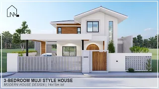 EP-90 | 3 BEDROOM MUJI STYLE HOUSE DESIGN | Modern 2-Storey House Design| NEKO ARCHITECTS