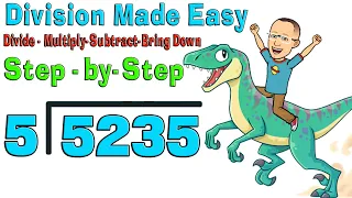 Long Division Made Easy | Step by Step Learning for Beginners | Divide 4-Digit by 1-Digit number