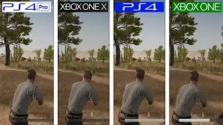 PlayerUnknown's Battlegrounds (PUBG) | Xbox One X vs PS4 Pro vs PS4 vs ONE | Graphics Comparison