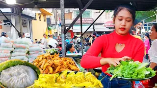 MOST Popular Street Food - Rice Noodle, Spring Roll, Yellow Pancake, Fried Rice, Fried Noodles