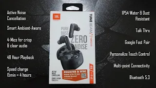 JBL Tune Beam Wireless ANC Earbuds (TWS) with Mic Unboxing