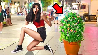 BUSHMAN PRANK in MADRID !! SCARING PEOPLE !!