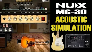Nux MG-30 Acoustic Simulation | Electric Guitar + Acoustic IR.